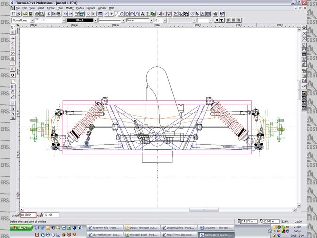 CAD Drawing of front of car